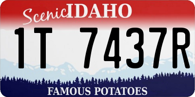 ID license plate 1T7437R