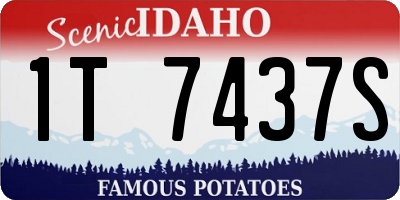 ID license plate 1T7437S