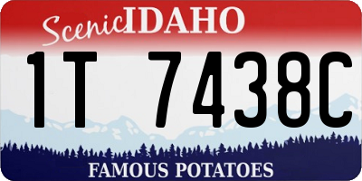 ID license plate 1T7438C