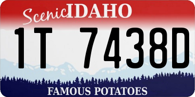 ID license plate 1T7438D