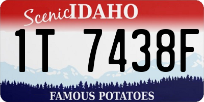 ID license plate 1T7438F