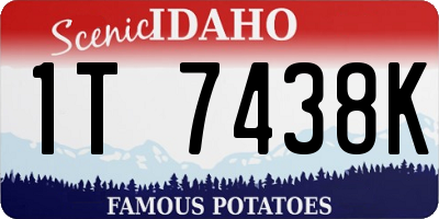 ID license plate 1T7438K