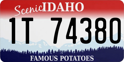 ID license plate 1T7438O