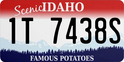 ID license plate 1T7438S