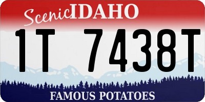 ID license plate 1T7438T