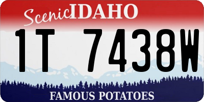 ID license plate 1T7438W