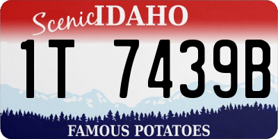 ID license plate 1T7439B