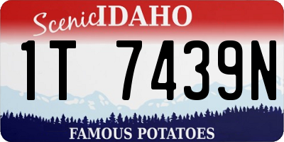 ID license plate 1T7439N