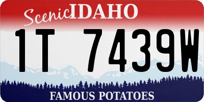 ID license plate 1T7439W
