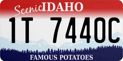 ID license plate 1T7440C