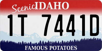 ID license plate 1T7441D