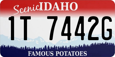 ID license plate 1T7442G