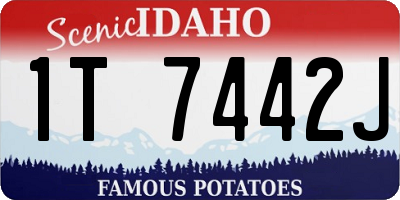 ID license plate 1T7442J