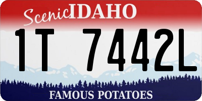 ID license plate 1T7442L