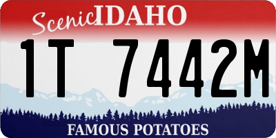 ID license plate 1T7442M
