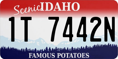 ID license plate 1T7442N