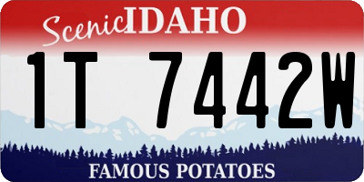 ID license plate 1T7442W