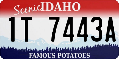 ID license plate 1T7443A