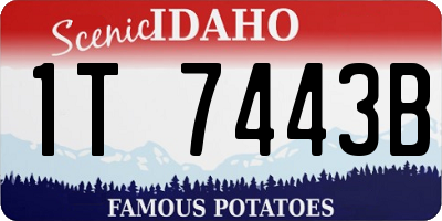 ID license plate 1T7443B