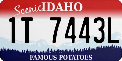 ID license plate 1T7443L