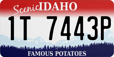 ID license plate 1T7443P