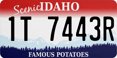ID license plate 1T7443R