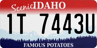 ID license plate 1T7443U