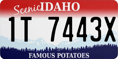 ID license plate 1T7443X