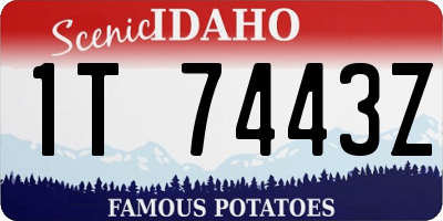 ID license plate 1T7443Z