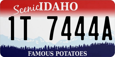 ID license plate 1T7444A