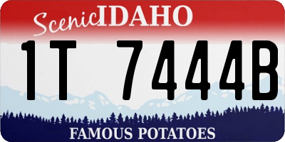 ID license plate 1T7444B