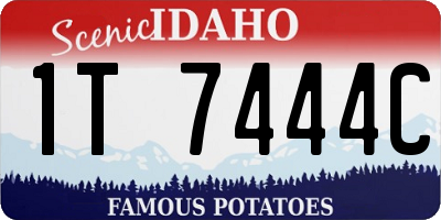 ID license plate 1T7444C