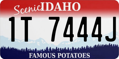 ID license plate 1T7444J