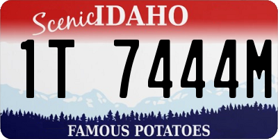 ID license plate 1T7444M