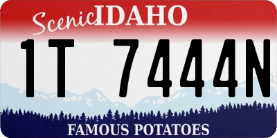 ID license plate 1T7444N