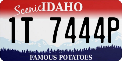 ID license plate 1T7444P