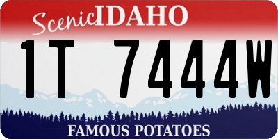 ID license plate 1T7444W