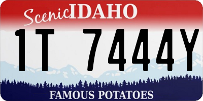 ID license plate 1T7444Y