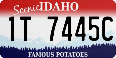 ID license plate 1T7445C