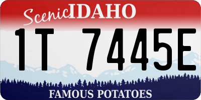 ID license plate 1T7445E