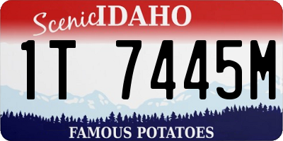 ID license plate 1T7445M