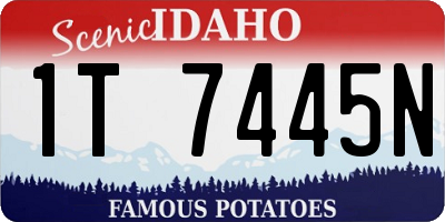 ID license plate 1T7445N