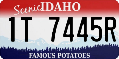 ID license plate 1T7445R