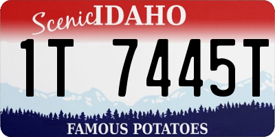 ID license plate 1T7445T