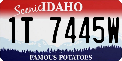 ID license plate 1T7445W