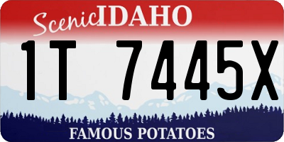 ID license plate 1T7445X