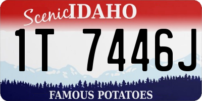 ID license plate 1T7446J