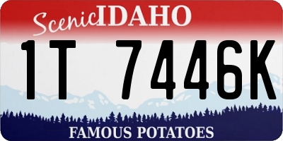 ID license plate 1T7446K
