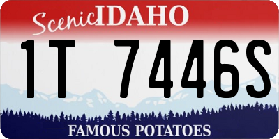ID license plate 1T7446S
