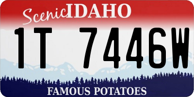 ID license plate 1T7446W